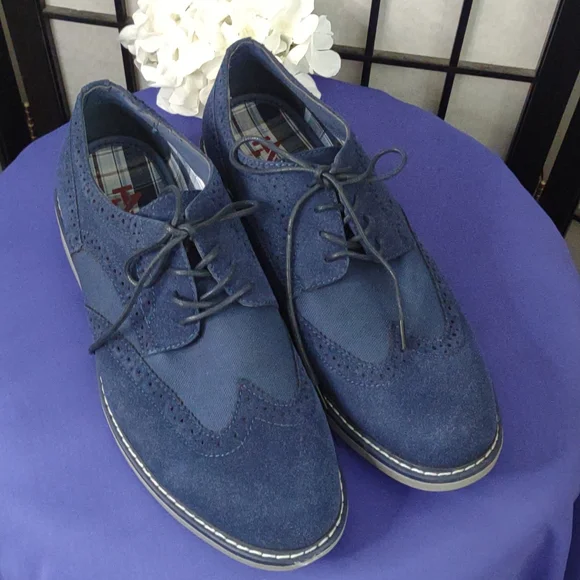 Izod | Shoes | Izod Blue Suede Oxford | Poshmark
